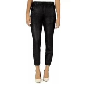 Kut From The Kloth Frida Black High Rise Slim Track Pants Size 12